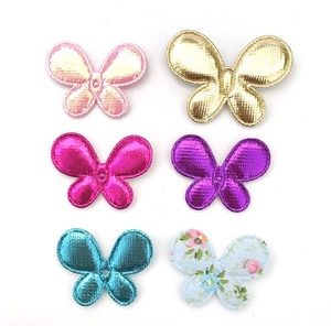 Parche para ropa al por mayor para coser, Parche de mariposa con purpurina Rosa acolchado 3D DIY para adornos de ropa - Product Image 5