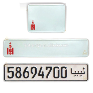 Fábrica de alta seguridad Italia coche aluminio licencia Euro película reflectante de coche Banco placa de licencia