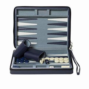 Benutzer definierte tragbare Leders piele Chips Leder <span class=keywords><strong>Backgammon</strong></span> <span class=keywords><strong>Set</strong></span> mit Reiß verschluss