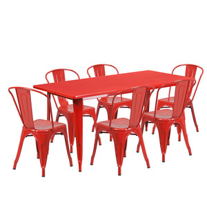 Estación de Gas tienda de restaurante de comida rápida de metal de muebles de mesa y silla - Product Image 3