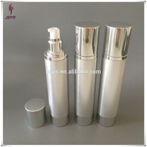120ml vacíos de lujo sin aire botella cosmética de plata - Product Image 3