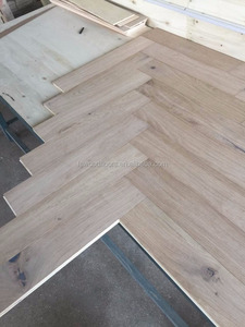 Plancher <span class=keywords><strong>en</strong></span> bois d'ingénierie <span class=keywords><strong>en</strong></span> chêne blanc non fini, à chevrons - Product Image 2