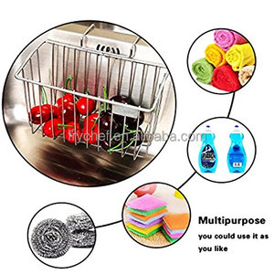 Porta spugna Caddy per lavello da cucina, cestino per organizzazione lavello sottile per accessori da cucina, spugne, spazzole per piatti-acciaio inossidabile - Product Image 5