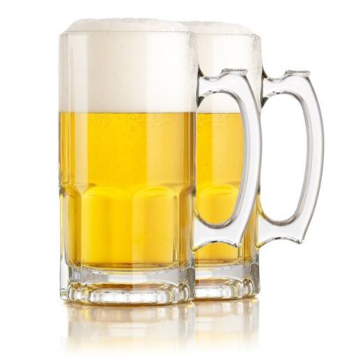 German Style Extra Large 34oz Glass Beer Stein Super Mug