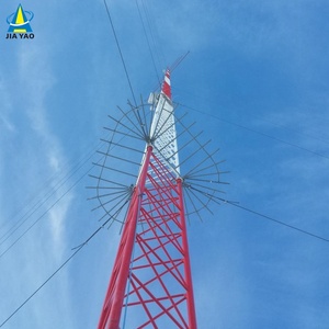 12M 3ขาสามเหลี่ยมเหล็กชุบสังกะสีโทรคมนาคม Rohn ทาวเวอร์/Guyed เสาทาวเวอร์ - Product Image 4