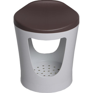 Flo Chair Frothier moldeado por inyección de plástico PP con almacenamiento desmontable de 30L Buster Taburete de baño Marrón - Product Image 1