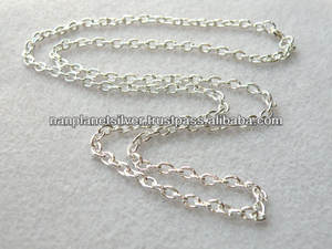 Chaîne de corps plaquée argent pour femmes, enfants, unisexe et hommes - Chaîne de fabrication de bijoux pour anniversaire, vente en gros, quantité en vrac - Product Image 2