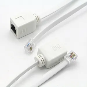 Rj12 male to female molded cable rj9 male to female 커넥터 usb a female to rj11 male adapter