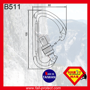 23KN Screw Lock Mountain Rock Climbing Aluminum Carabiner - Product Image 2