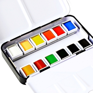 Amazon Hot <span class=keywords><strong>Sale</strong></span> 12 Transparenz Aquarell farbe in halben Pfannen (in Blechdose)