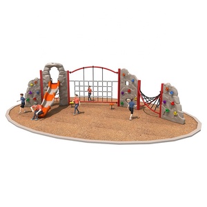 Nueva llegada niños Parque de Atracciones parque infantil al aire libre Pared de escalada en roca cuerda interior gimnasio de la selva para venta - Product Image 1