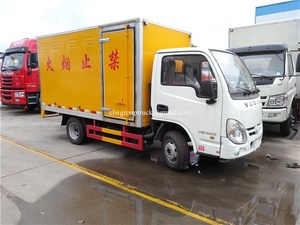 YUEJIN 4x2 Van camión caja seca camión <span class=keywords><strong>de</strong></span> <span class=keywords><strong>transporte</strong></span> <span class=keywords><strong>de</strong></span> mercancías peligrosas camión para la venta - Product Image 3