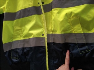 Áo khoác mùa đông phản quang giá rẻ 5 trong 1 màu vàng huỳnh quang chống thấm nước an toàn - Product Image 2