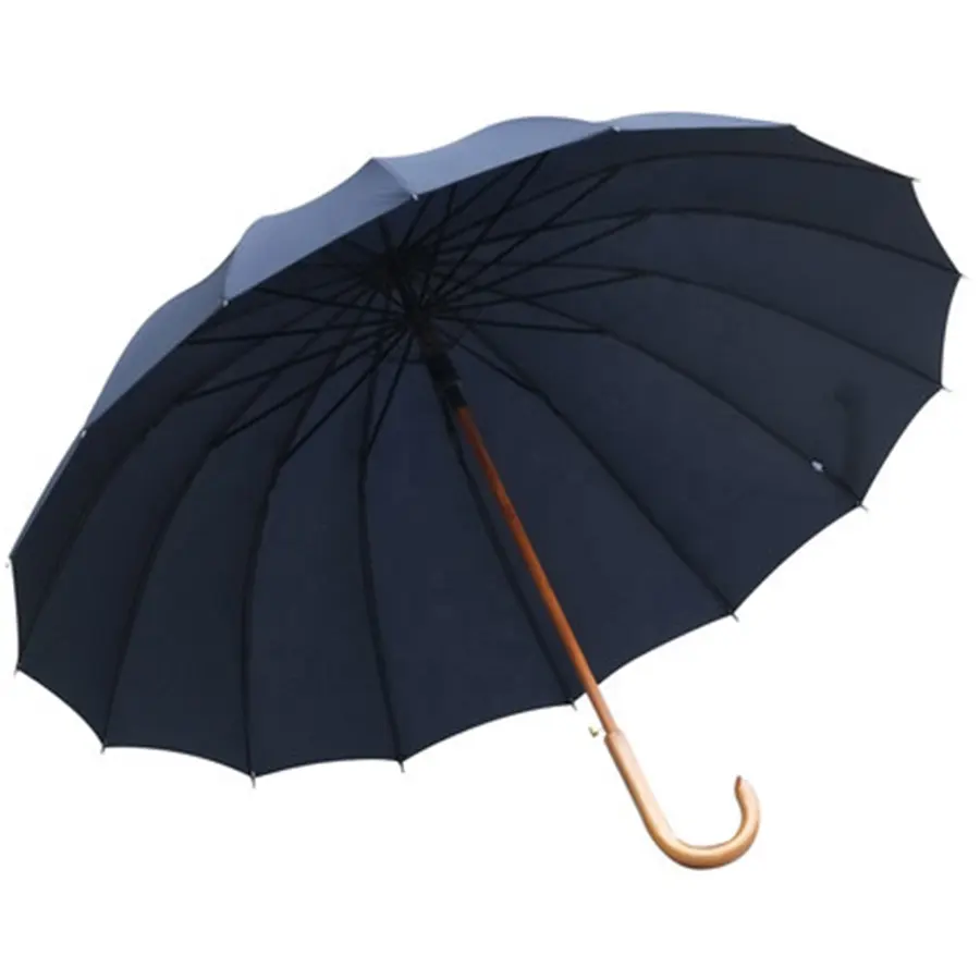 Hochwertiger 16K J Haken Holzgriff Umwelt freundlicher Lady Fashion Regenschirm