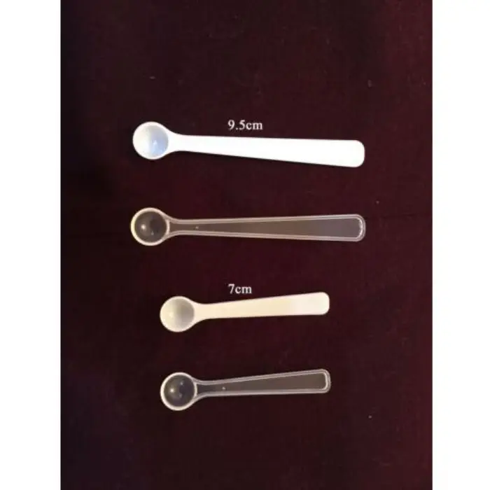 Cucchiaio misurino in plastica 0.25g 0.5ml 0,5 cc cucchiaio polvere 48mm 70mm 80mm 95mm 120mm lunghezza