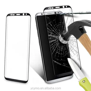 Groothandel Gehard Glas Screenprotector 3d Gebogen Volledige Hoes Voor Samsung Galaxy S8 Gehard Glas