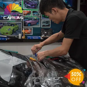 50% скидка 140 долларов США CARLAS Car Wrap PPF Новая пленка для защиты краски автомобилей самовосстанавливающаяся прозрачная пленка рулон нано-пленки Автомобильная виниловая наклейка