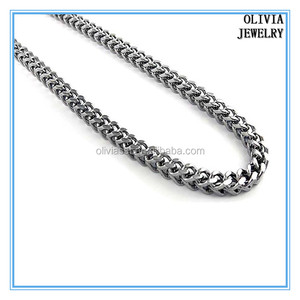 Olivia <span class=keywords><strong>accessori</strong></span> personalizzati hiphop degli uomini gioielli in acciaio inox di spessore cuban link collana della catena del bordo - Product Image 4