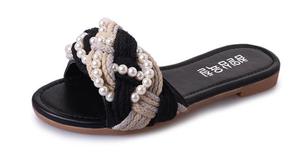 Scarpe basse <span class=keywords><strong>donna</strong></span> estate <span class=keywords><strong>donna</strong></span> elegante elegante <span class=keywords><strong>sandali</strong></span> di perle - Product Image 2