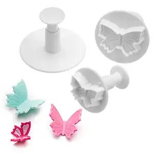 Butterfly Shape cookie cutters Fondant Cake Plunger Cutter Decorating Cutter