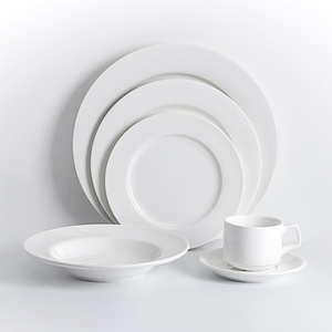 Fábrica Chaozhou aparato Hotel uso suave Blanco chino cena conjunto vajilla de cerámica, hecho en China, ~