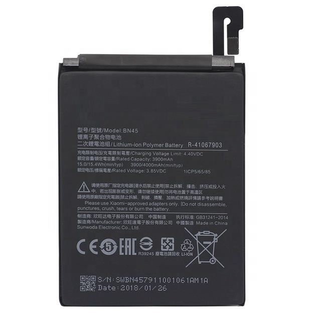 Professional Manufacturer 3900/4000mAh BN45 Battery for Xiaomi Redmi Note  Bateria for Redmi Note5 Battery Mobile Phone B