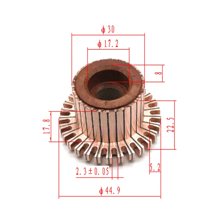 Chất Lượng Cao OD37 * ID5 * L31.5-27 Phân Đoạn Tự Động Khởi Động Động Cơ Armature Động Cơ Diễn