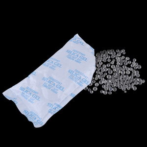 Absorbant King vente en gros, 100 grammes de Gel de silice pur, sachet déshydratant en cristal dans un emballage en tissu non tissé
