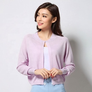 Personalizada de fábrica de estilo occidental de estilo corto damas cuello redondo de manga larga suéter de invierno <span class=keywords><strong>abrigo</strong></span> - Product Image 2