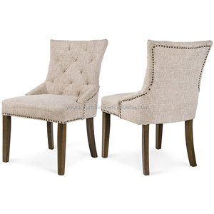 <span class=keywords><strong>Chaise</strong></span> de salle à manger française capitonnée en bois de chêne massif, design moderne, convertible pour la maison ou le <span class=keywords><strong>bar</strong></span> à domicile, style en bois massif - Product Image 5