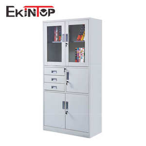 خزانة ملفات معدنية من إيكينتوب، خزانة تخزين فولاذية معزولة للملفات والمفروشات، مناسبة للمكاتب وصالونات التجميل - Product Image 3