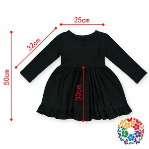 Black Solid Color Crochet Knitting Baby Clothes Girls Birthday Dresses Kids Child Princess Dresses