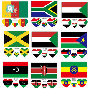 Impermeable las banderas de los países del tatuaje etiqueta engomada del tatuaje de Camerún Bandera de Sudán bandera del africano del Sur África bandera tatuaje temporal - Product Image 3