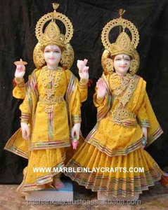 Ídolos Decorativos de Mármol de Laxmi y Narayan - Product Image 1