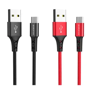 Hoco borofone cabo usb de carregamento bx20 1m 2.0a, cabo usb para android