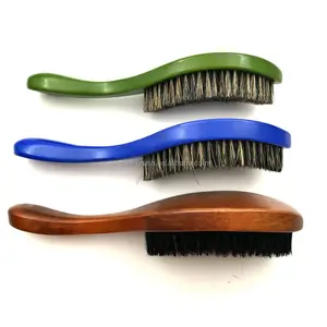 New Product 360 Wave Brush Boar bristle Hair Beard Brush Hair Wooden Curved Wave Brush