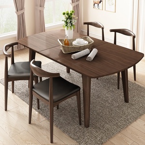 الشمال أسلوب بسيط قطع أثاث لغرفة الطعام طاولة المطبخ الخشبي تلسكوبي طاولة طعام - Product Image 2