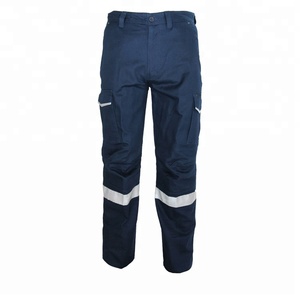 OEM <span class=keywords><strong>blu</strong></span> <span class=keywords><strong>navy</strong></span> <span class=keywords><strong>cargo</strong></span> <span class=keywords><strong>pantaloni</strong></span> da lavoro di cotone impermeabile <span class=keywords><strong>pantaloni</strong></span> da lavoro con nastro riflettente - Product Image 4