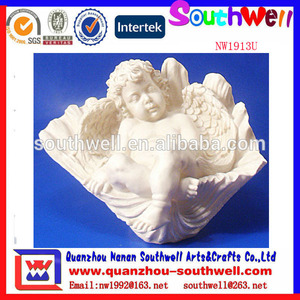 vente en gros résine design personnalisé décoration à la maison blanche <span class=keywords><strong>ange</strong></span> bébé - Product Image 1