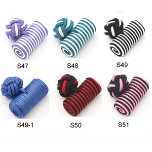 Custom Elastic <strong>Barrel</strong> Silk Knot Cufflinks Silk <strong>Barrel</strong> Cufflinks - Product Image 3
