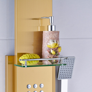 Haute qualité intérieure <span class=keywords><strong>salle</strong></span> <span class=keywords><strong>de</strong></span> bains douche ensemble douche colonne or en acier inoxydable panneau <span class=keywords><strong>de</strong></span> douche <span class=keywords><strong>de</strong></span> massage - Product Image 3