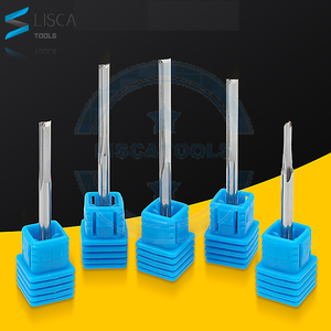 Mata Bor Penggilingan Dua Seruling Lurus CNC 3.175Mm Karbida Mata Bor Ujung Spiral Lurus Ganda - Product Image 2