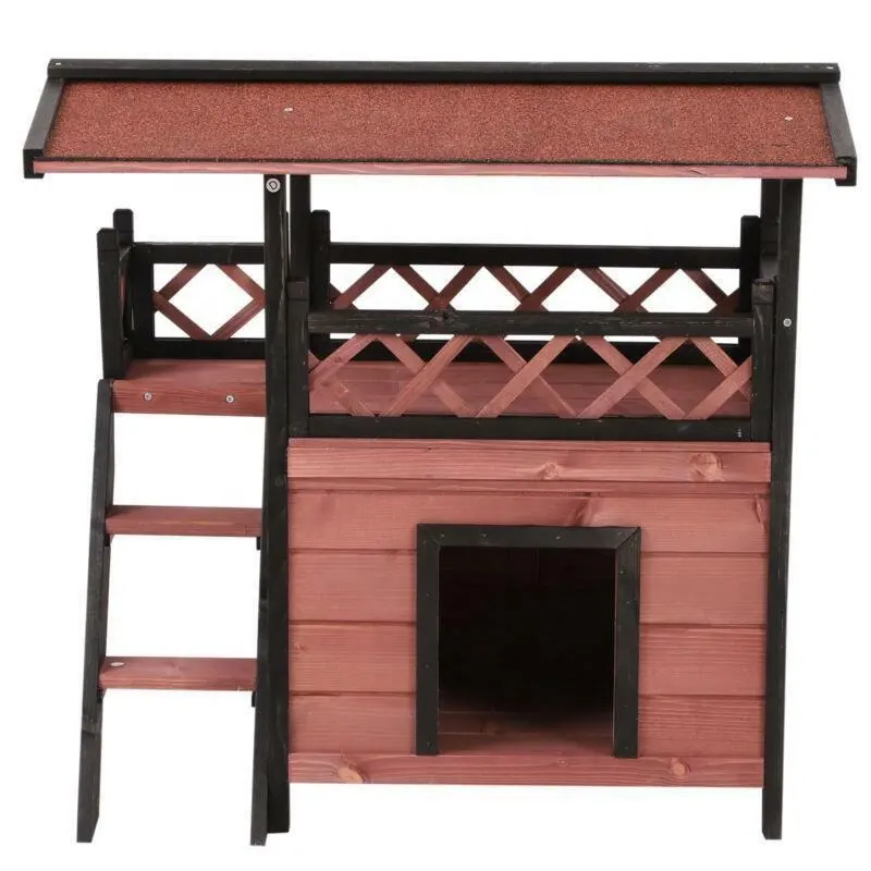 Houten Kat Onderdak Huis Hond Puppy Tuin Hout Den Kennel Krat Outdoor Indoor