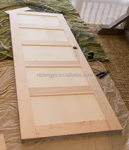 Unfinished 5 Panel Knotty Alder Interior Solid Wood Core Door Slab