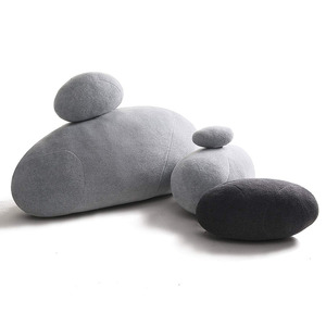 F098 tiga dimensi berlekuk batu hidup besar grosir ODM CE bantal mewah boneka batu besar baru bantal kerikil bantal batu - Product Image 6
