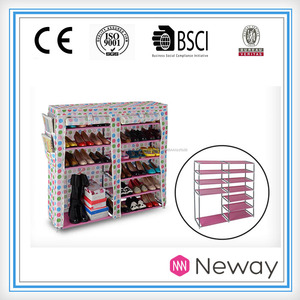 China, el proveedor <span class=keywords><strong>de</strong></span> productos <span class=keywords><strong>de</strong></span> limpieza del hogar no tejido sencillo zapatero doble línea moderna pequeño zapatero - Product Image 1