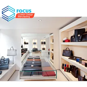 MDF Hiển Thị Túi Xách Hiện Đại Nội Các Cửa Hàng Truy Cập Hiển Thị Thiết Kế Da Ví Hiển Thị Tempered Glas Túi <span class=keywords><strong>Showcase</strong></span> - Product Image 1