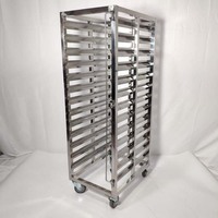 Chariot de refroidissement pour serveur en acier inoxydable, étagère pour plateaux de cuisson