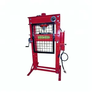 Prensa hidráulica Manual neumática de aire de 50 toneladas para suelo CE Shop con calibre, juego de pines de prensa y protector de rejilla