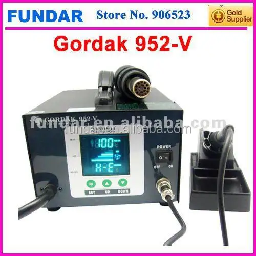 New 580 Wát Gordak 952 V hàn trạm + nhiệt súng không khí nóng 2 trong 1 SMD BGA rework trạm